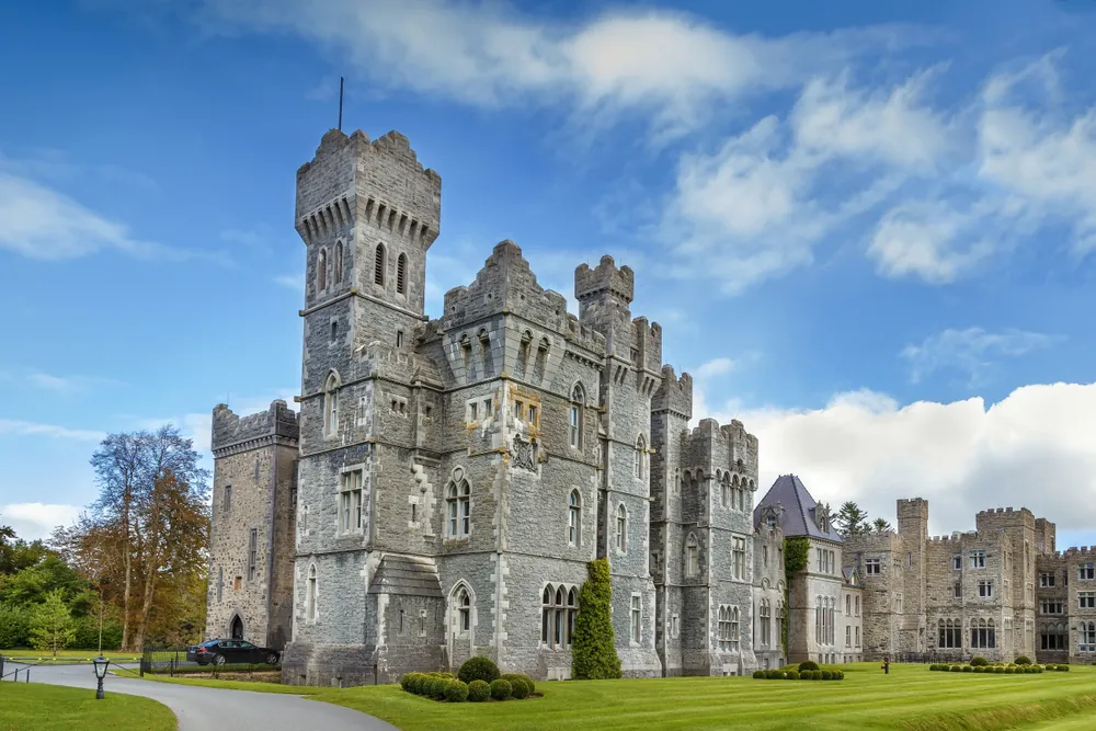 Ashford Castle is a medieval and Victorian castle that has been expanded over the centuries, Ireland