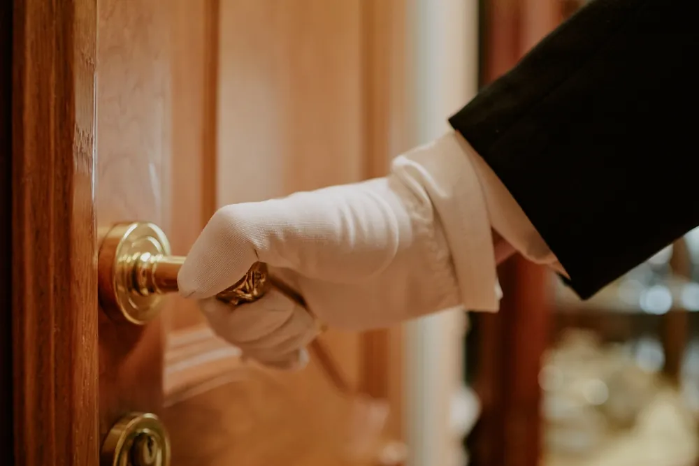 butler opening door