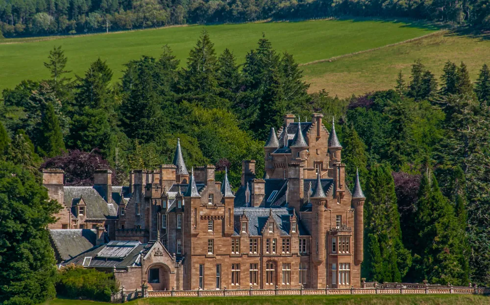 A beautiful castle in Scottish rural landscape