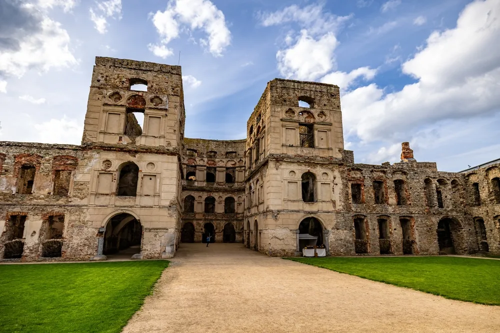 Ruins of Krzyżtopór Castle in Ujazd, Poland