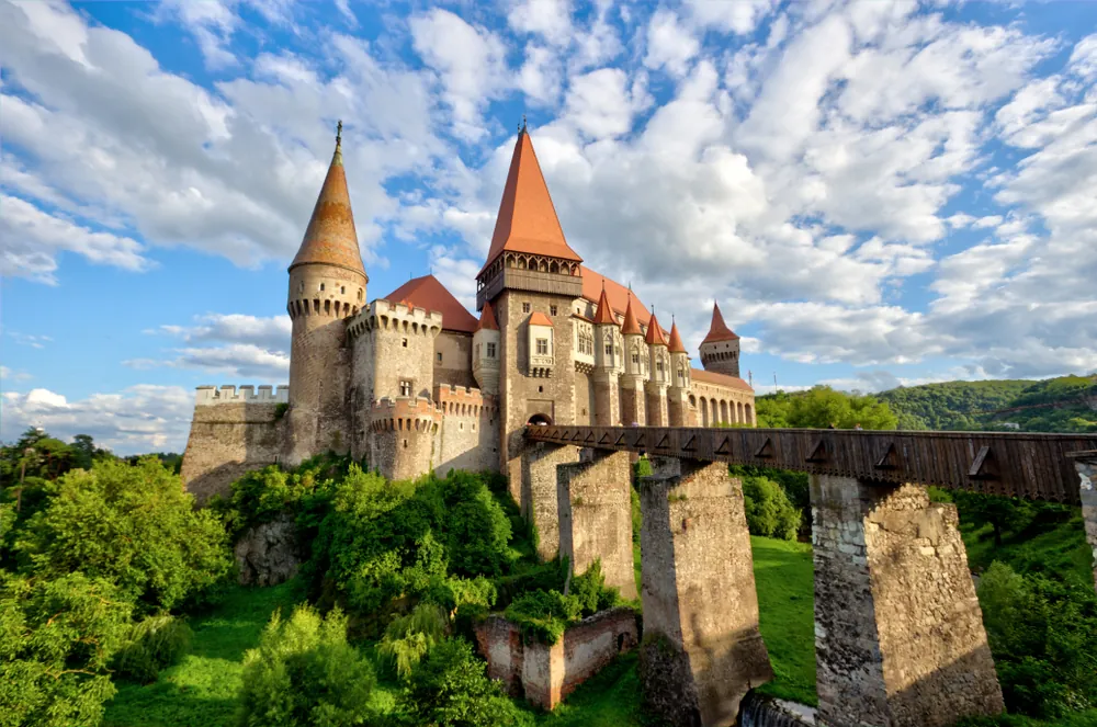 Hunedoara Castle, also known a Corvin Castle or Hunyadi Castle, is a Gothic-Renaissance castle in Hunedoara, Romania. One of the largest castles in Europe.