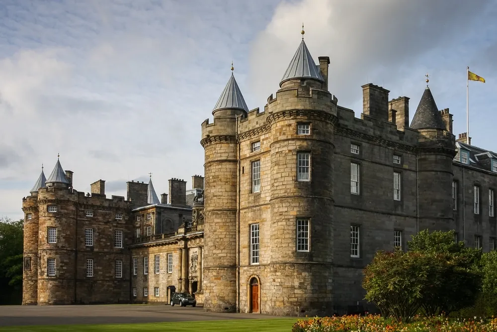 View to Edinburgh Castle, a historic castle in Edinburgh, Scotland.