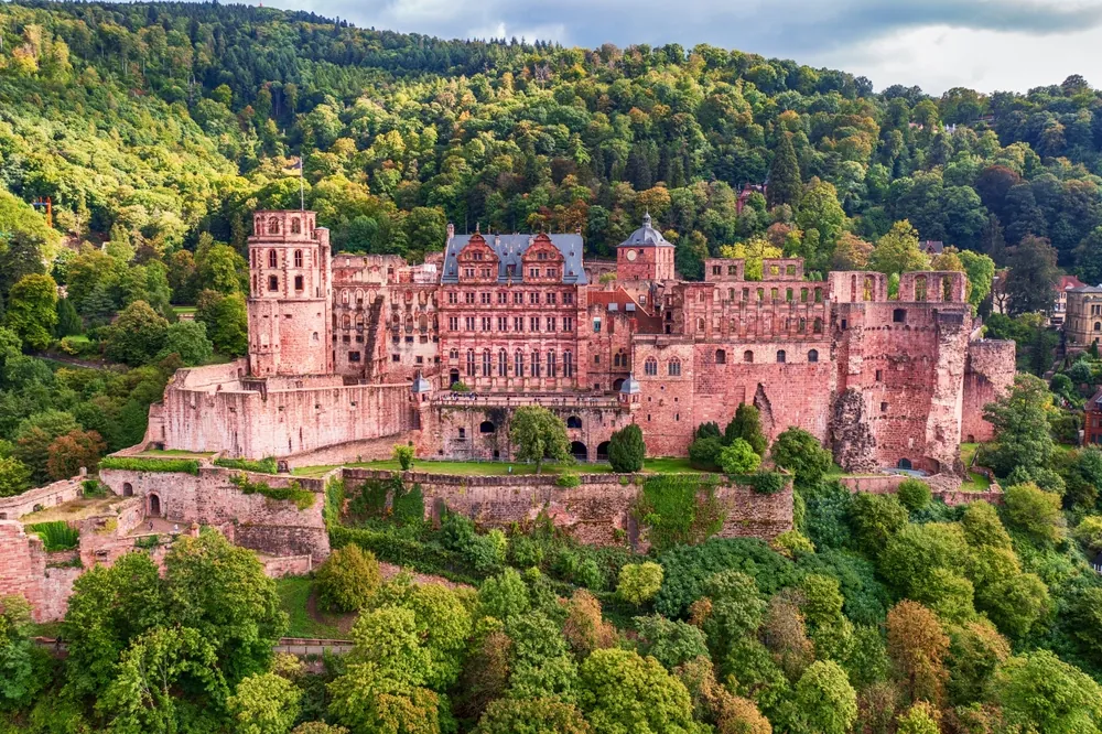 The castle (castle ruin) in Heidelberg, Baden Wuerttemberg, Germany, travel destinations, European touristic sightseeing