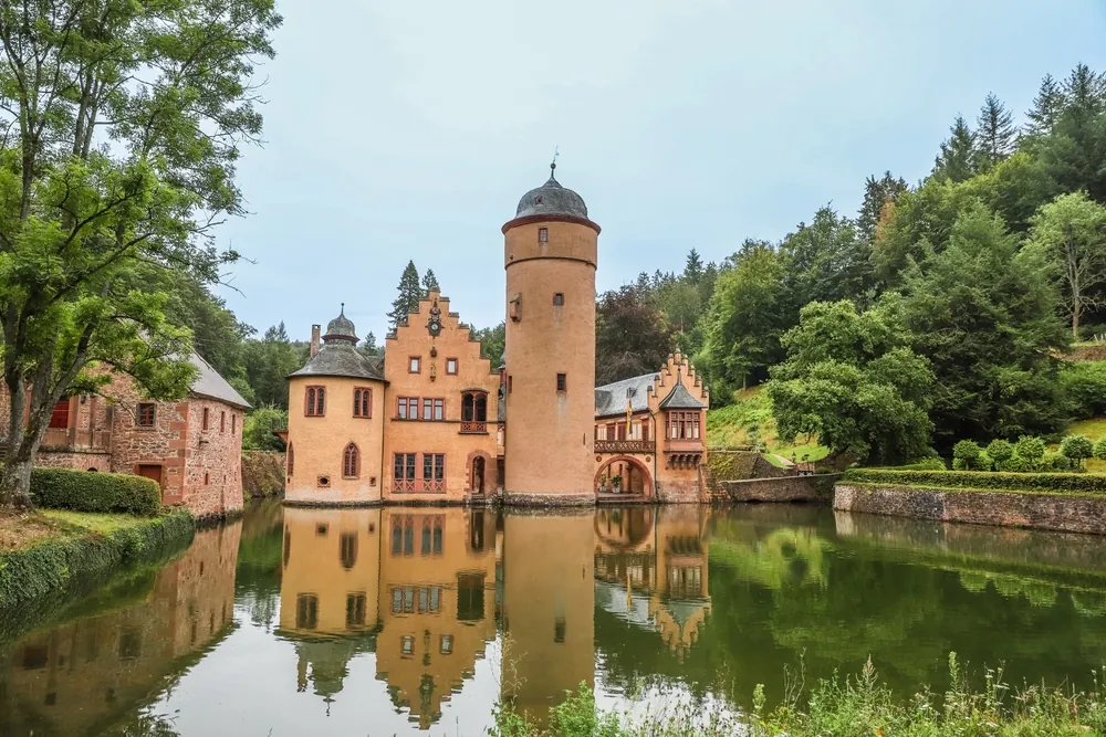 Mespelbrunn Castle or Schloss Mespelbrunn in Germany