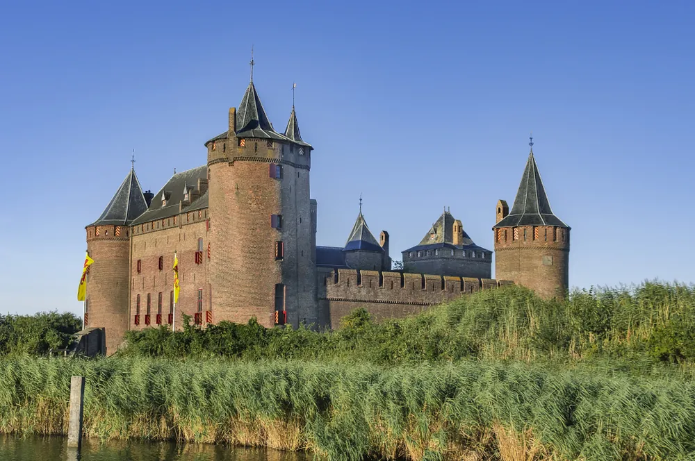 Muiderslot, a medieval castle, built to defend the land behind the ancient Zuiderzee
