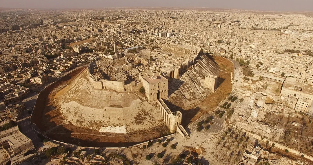 Citadel of Aleppo, Syria — fortified hill since 3000 BCE, one of the oldest castles in the world, ancient Mamluk-era fortress