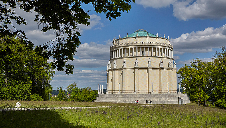 Befreiungshalle in Kelheim, the round neoclassical liberation monument commemorating the victory over Napoleon, castles near Munich