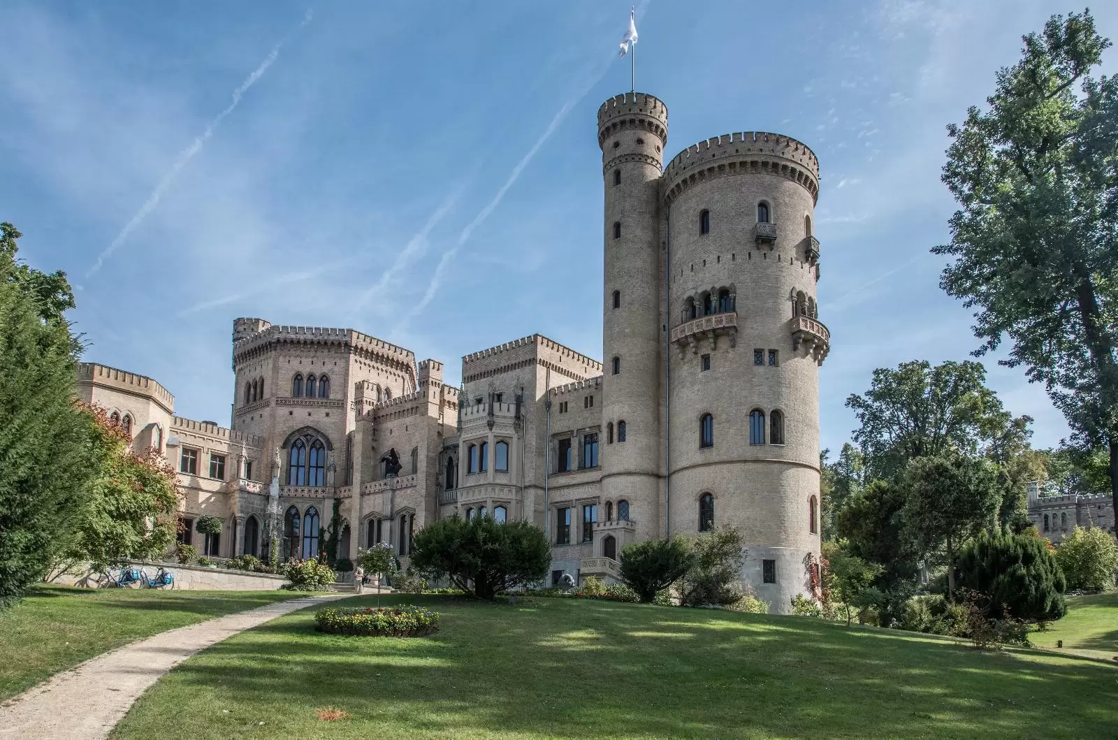 Babelsberg Palace in Potsdam, the Tudor-Gothic Revival summer palace of Kaiser Wilhelm I above the Havel, castles near Berlin