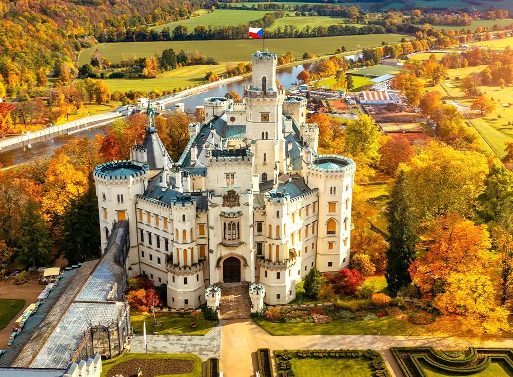 Hluboká nad Vltavou in South Bohemia, the Schwarzenberg Tudor-Gothic Revival castle inspired by Windsor and a top day-trip from Prague