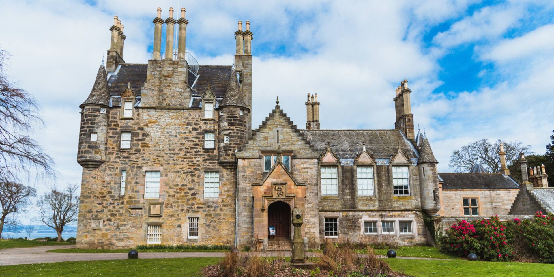Lauriston Castle in northwest Edinburgh, the 16th-century tower house turned Edwardian country house with manicured Japanese garden, castles near Edinburgh