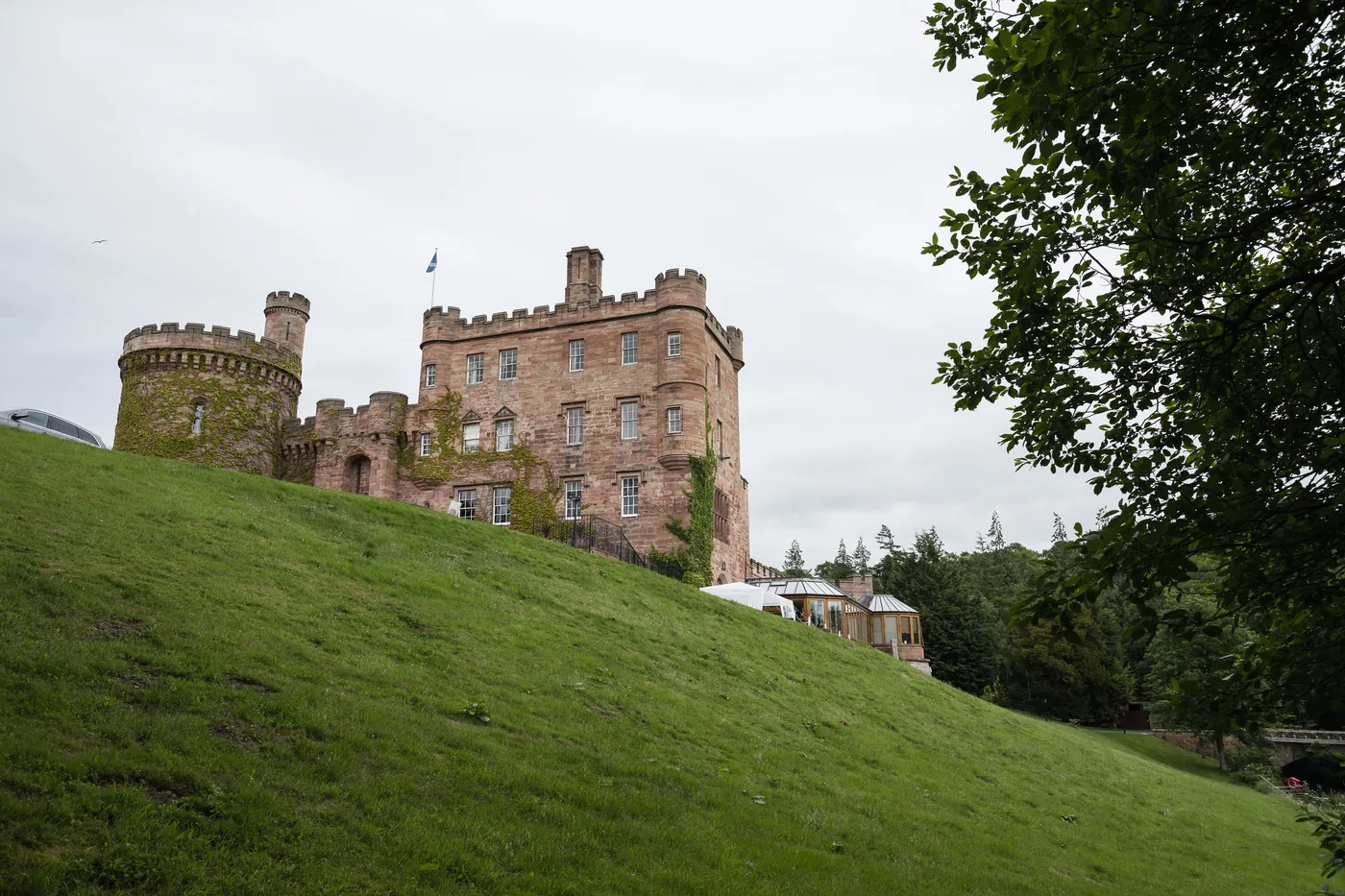 Dalhousie Castle, a 13th-century castle hotel near Edinburgh