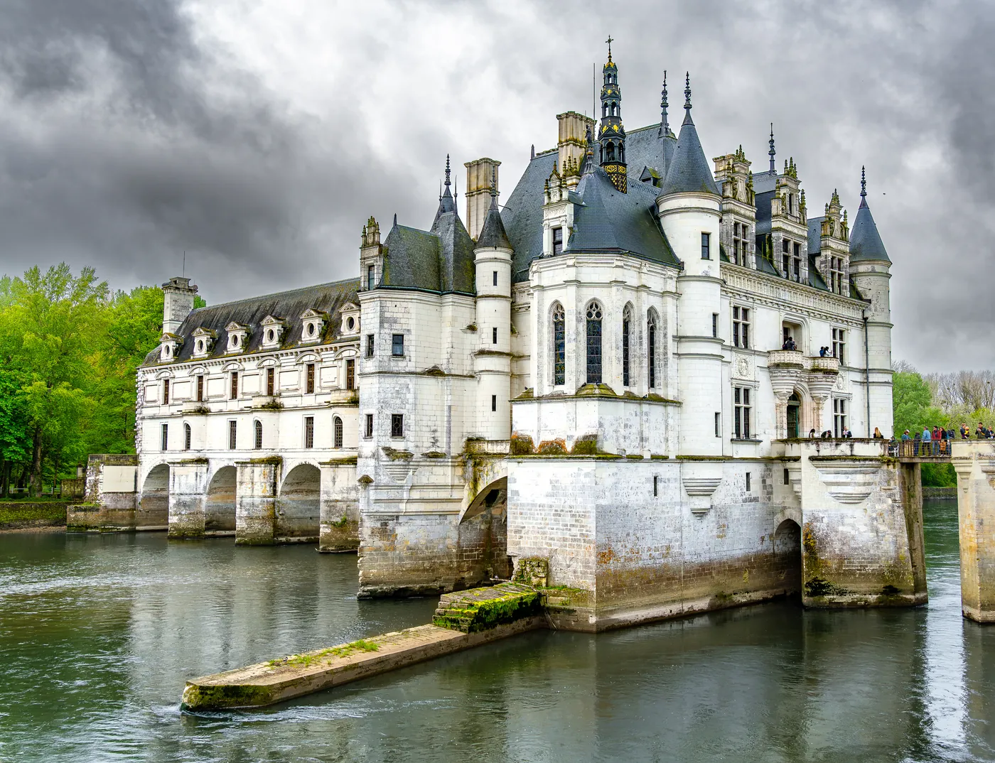 Château de Chenonceau spanning the River Cher, a fairytale castle in France
