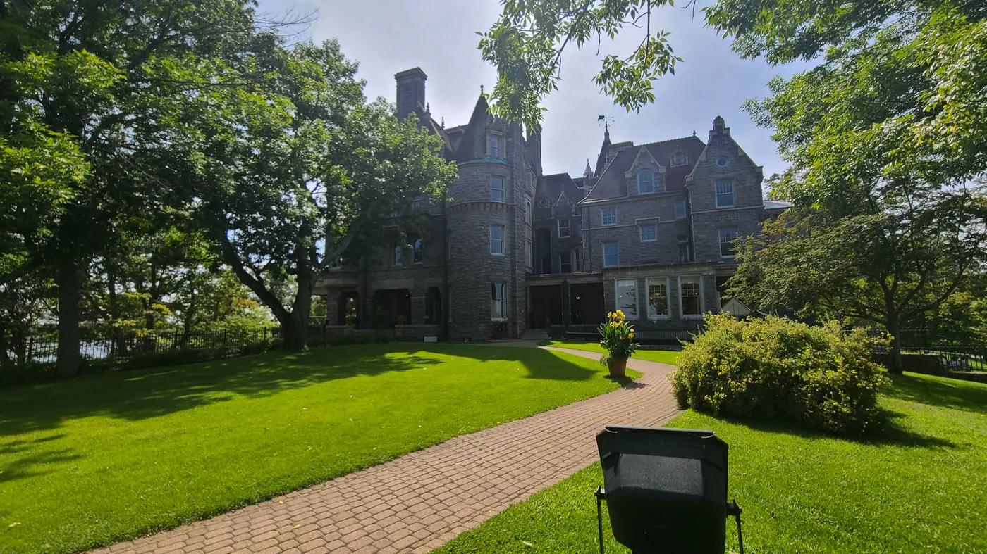 Boldt Castle on Heart Island, the unfinished Rhineland-style castle George Boldt built in the Thousand Islands, New York
