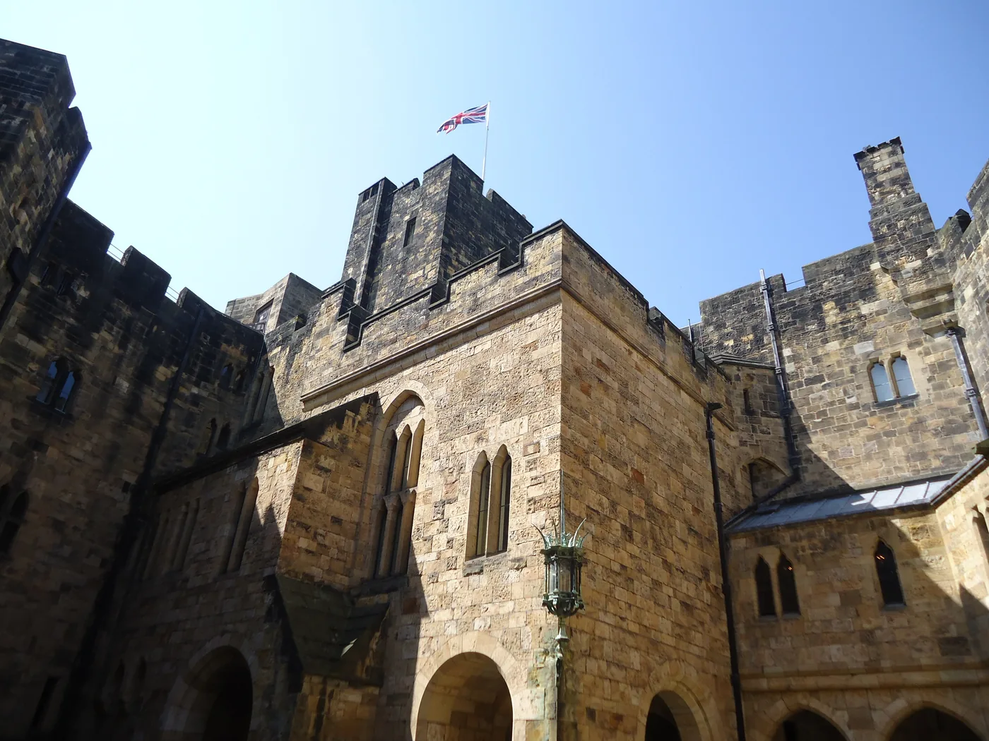 Alnwick Castle in Northumberland, the real castle that played Hogwarts exteriors in the Harry Potter films