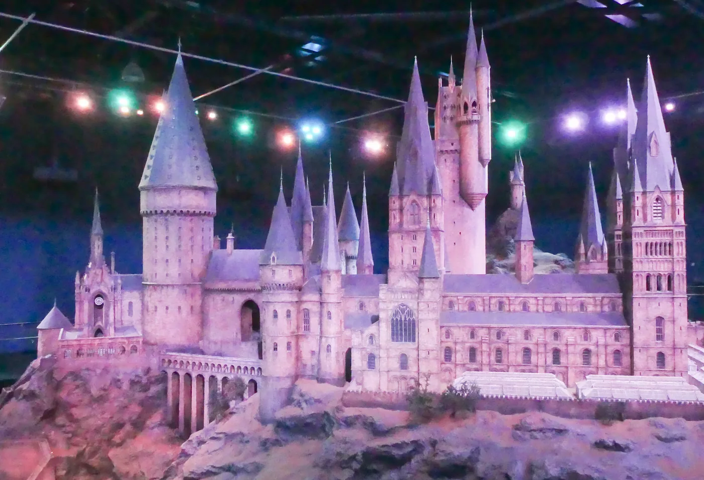 The 1:24 scale Hogwarts Castle model at Warner Bros. Studio Tour London, the real Hogwarts from the films