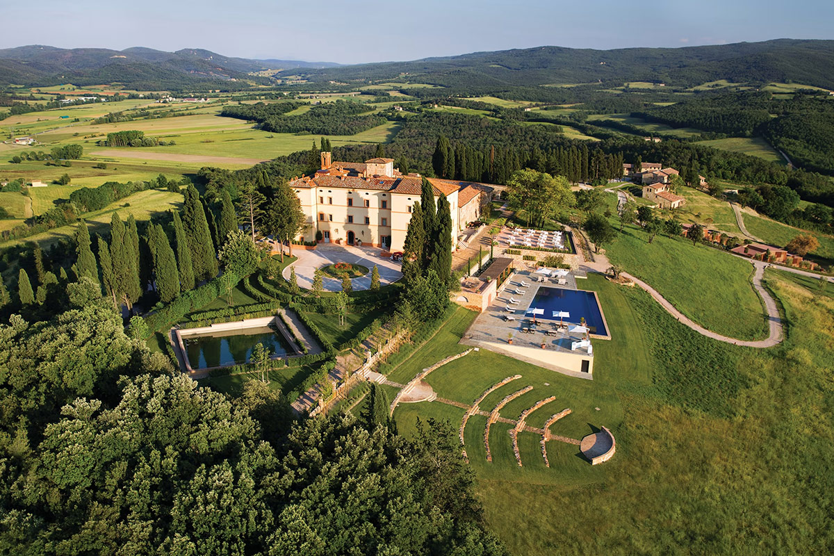 Castello di Casole near Siena in Tuscany, the Belmond castle hotel estate sold for €39 million