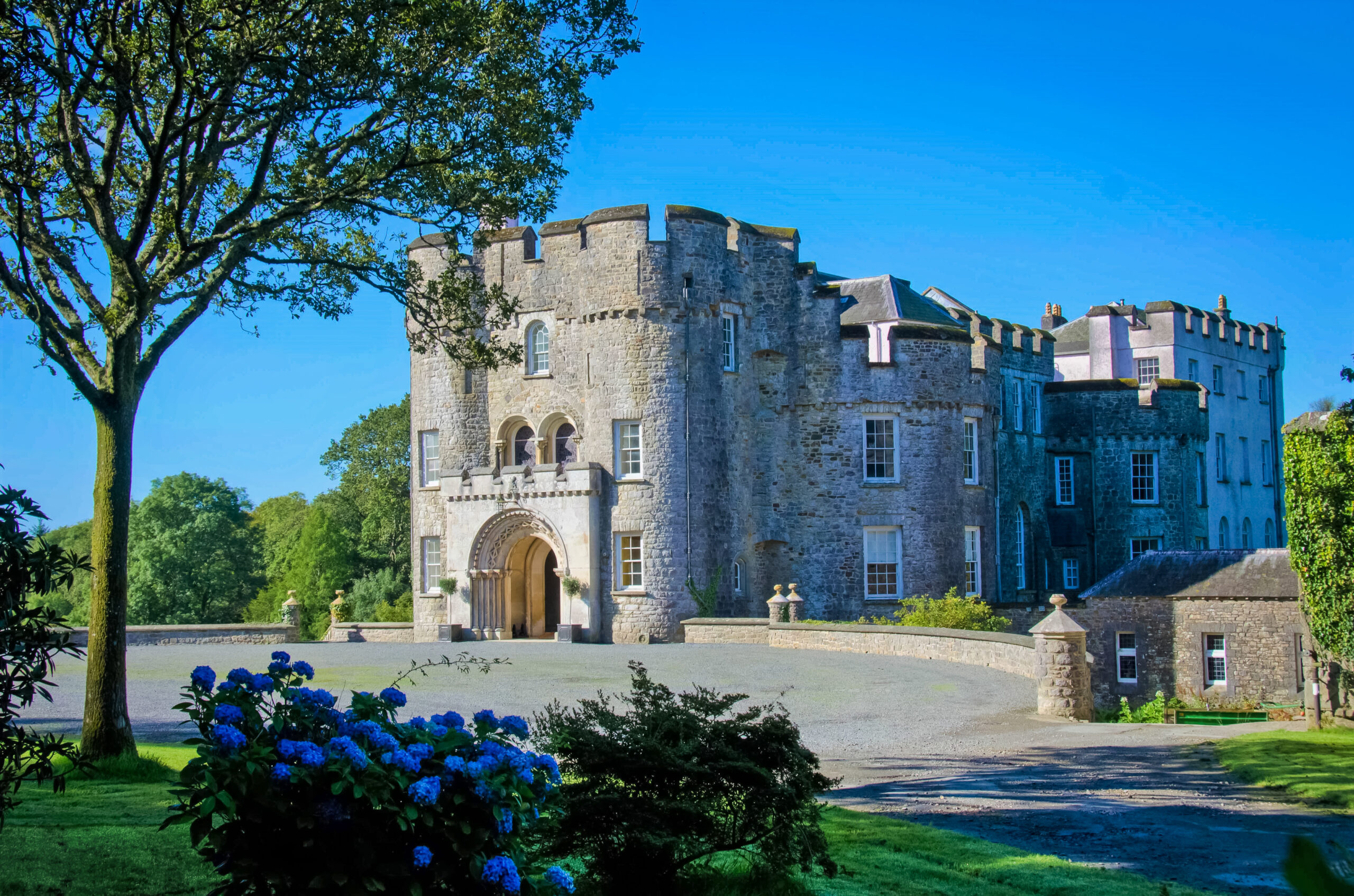 Picton Castle in Pembrokeshire, the largest verified Welsh castle sale at £28 million, confirmed from the Land Registry