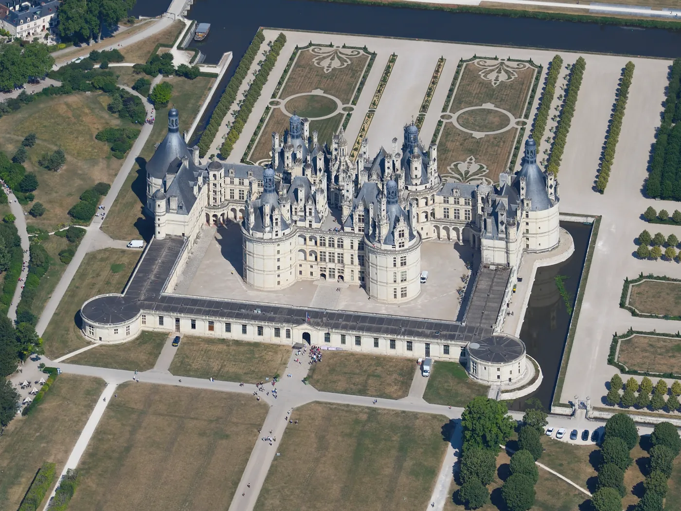 Chateau de Chambord, the largest of the Loire chateaux and the boldest French Renaissance castle