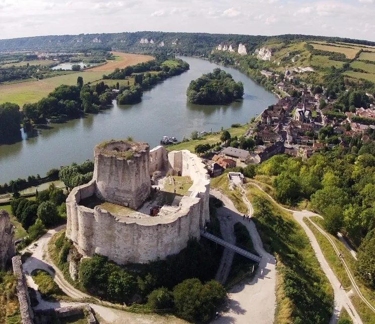 Chateau Gaillard, Richard the Lionheart's clifftop fortress above the Seine in Normandy