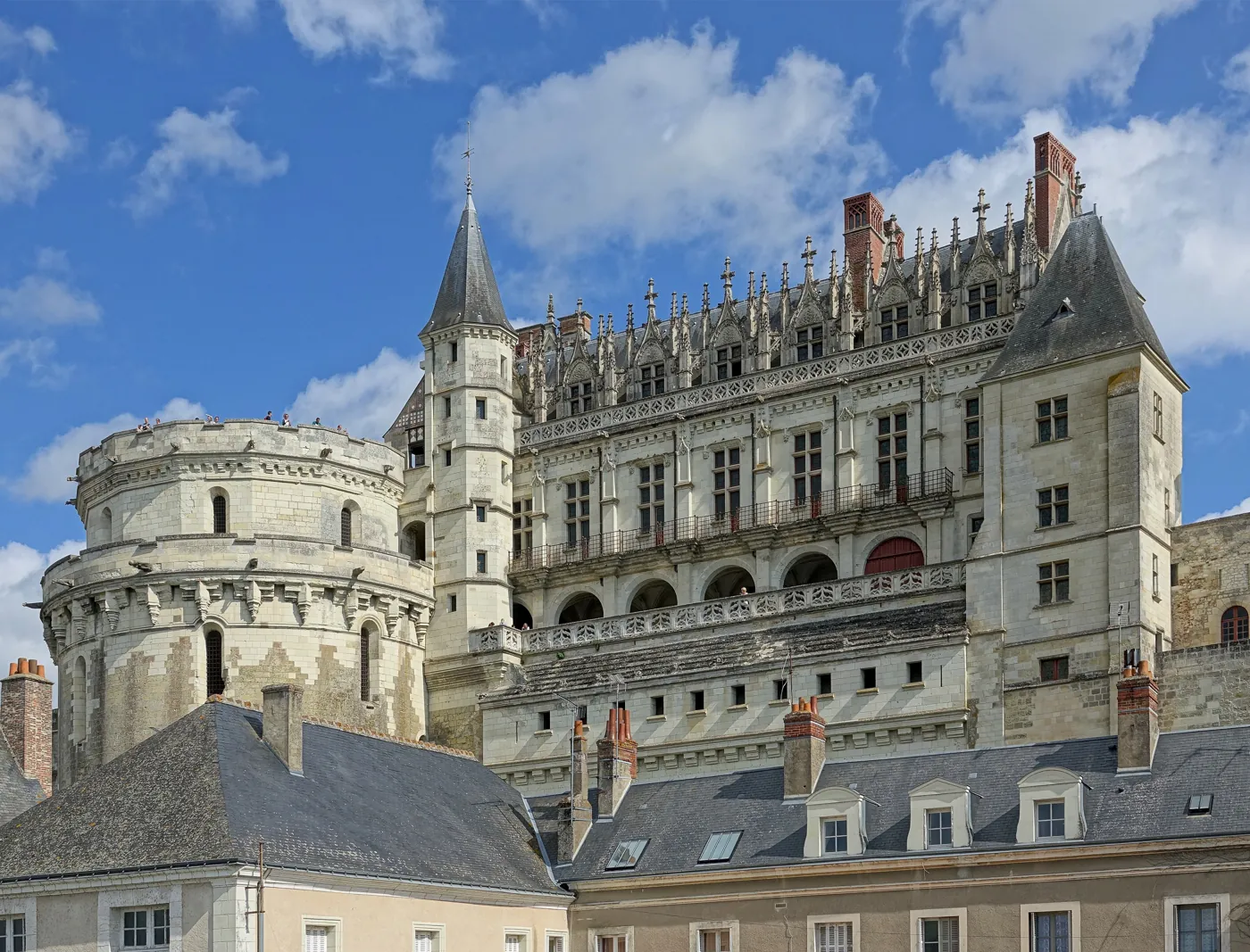 Chateau d'Amboise above the Loire, royal home of French kings and burial place of Leonardo da Vinci