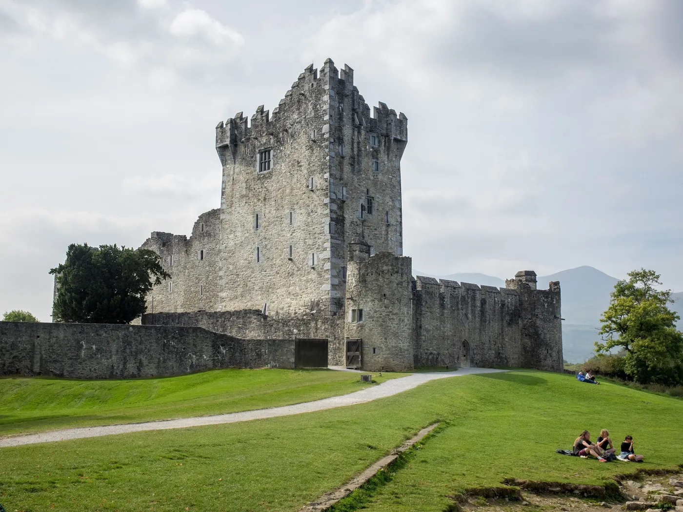 Ross Castle on the shore of Lough Leane in Killarney, a 15th-century Irish tower house