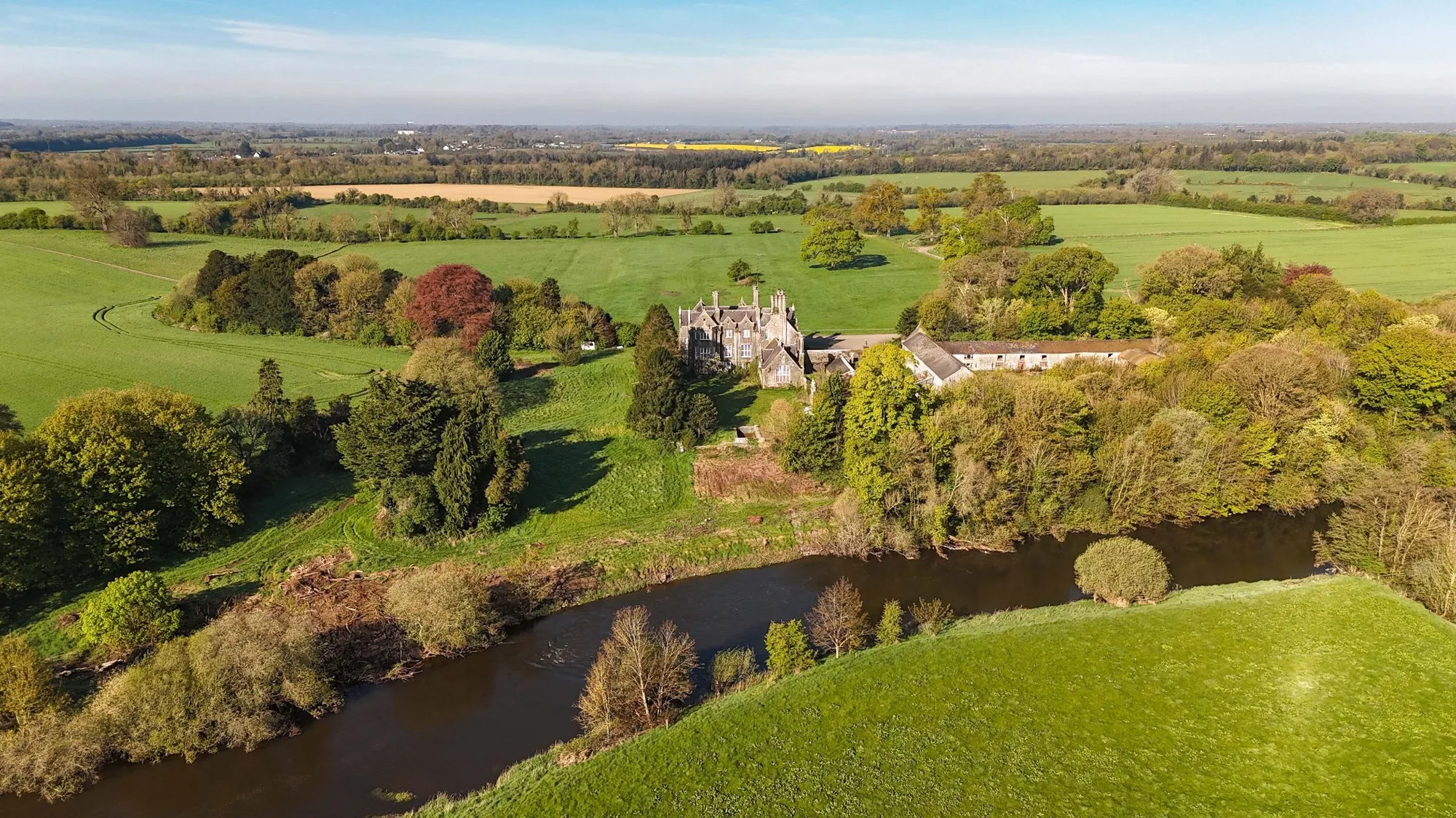 Historic Tudor Revival Residence Set on 80.5 Hectares with River ...